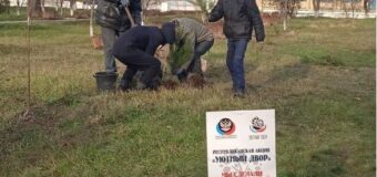 Жители села Гранитное приняли во всеобщем субботнике в рамках проекта “Уютный двор”