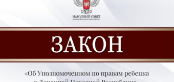 Депутаты рассмотрели закон, регулирующий деятельность Уполномоченного по правам ребёнка в ДНР